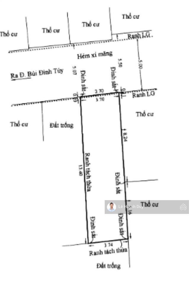 Sắp chốt! bùi đình tuý  51m2  xây mới được 5 tầng btct  xe hơi ngủ nhà  7,6 tỷ