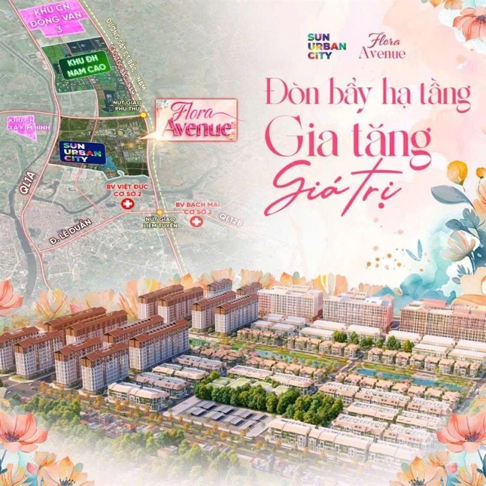 Bán đất nền dự án sun hà nam, sổ đỏ lâu dài, nằm liền kề khu dân cư đông đúc