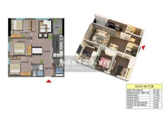 Chính chủ bán căn hộ 81m² thiết kế 3pn2vs, căn thương mại, đã có sổ, căn góc, full nội thất.