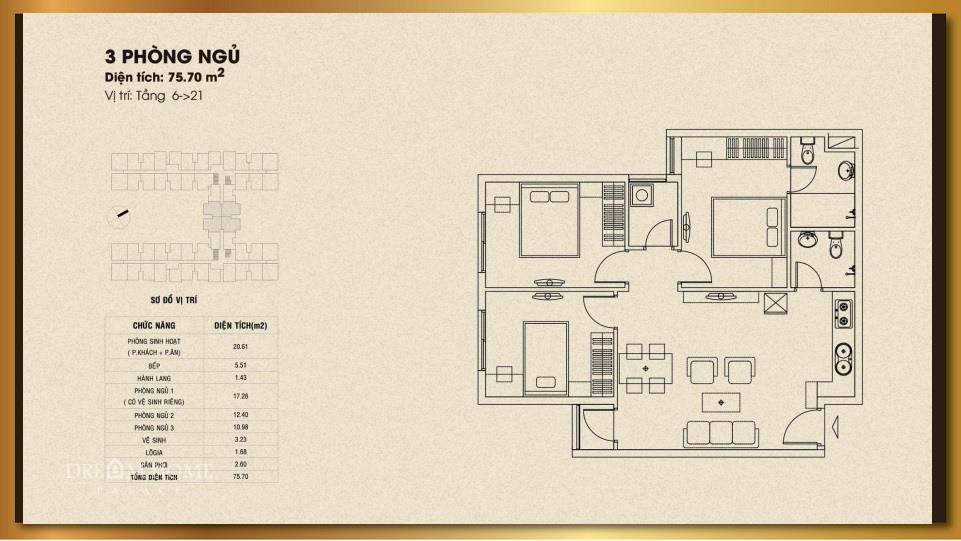 Bán căn hộ chung cư tại b20 10, dream home palace, giá cực chất 3 tỷ, 75m2