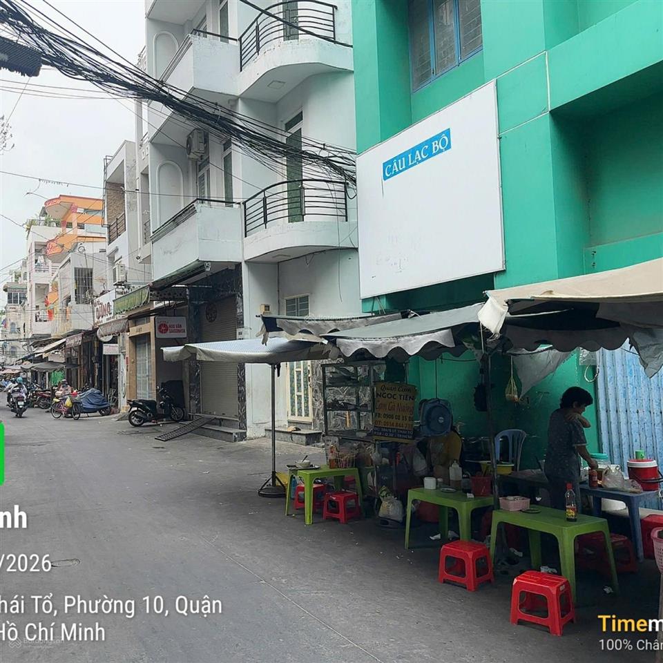 Chủ giảm giá tốt nhà nở hậu hẻm 8m lý thái tổ quận 10  chỉ 15.5 tỷ (148tr/m2)