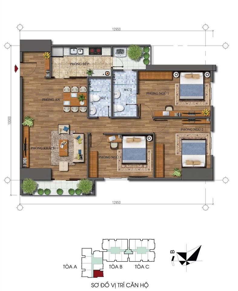 Em chính chủ nhà bán nhanh căn hộ 3pn nội thất full đồ tại dự án dự án  ecolife tây hồ