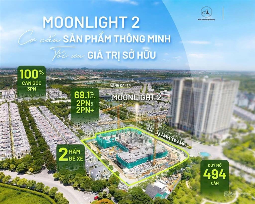 Căn hộ moonlight 2 vị trí vàng, không gian xanh, tiện ích quốc tế