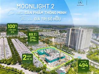 Căn hộ moonlight 2 vị trí vàng, không gian xanh, tiện ích quốc tế