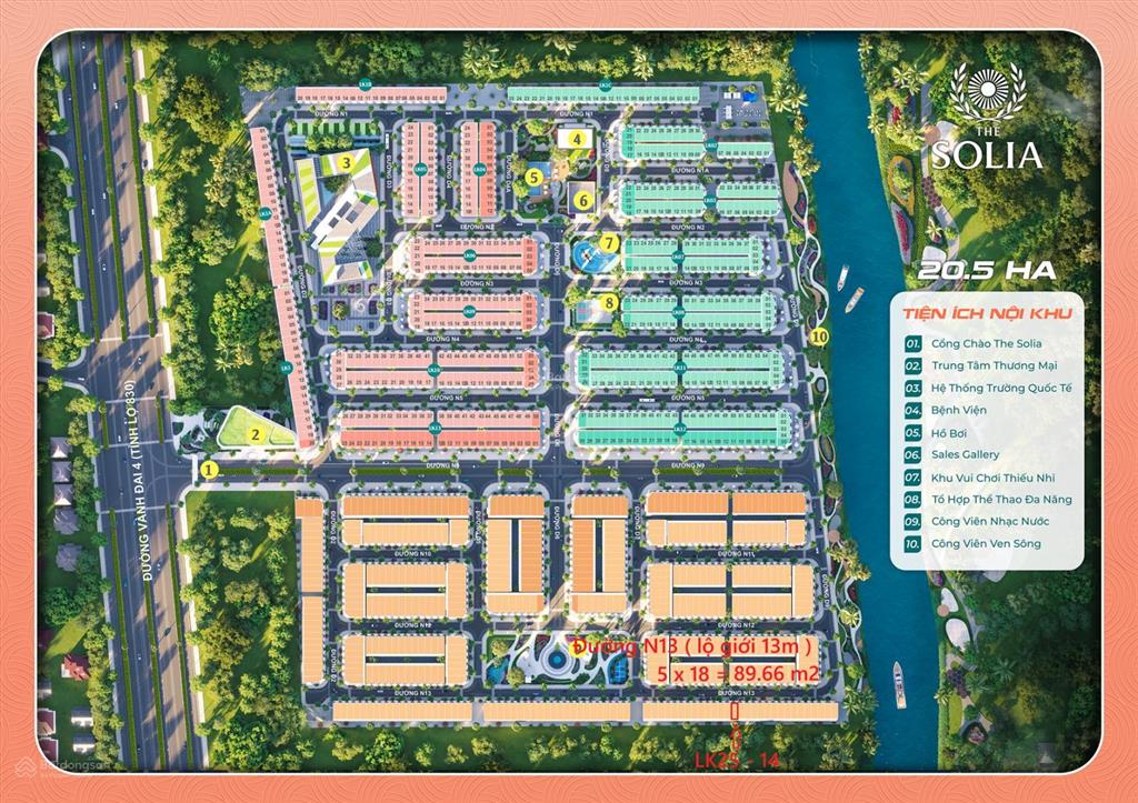 Chính chủ kẹt tiền cần bán gấp lô đất 90m lk2514 thuộc kđt solia, 2,25 tỷ còn thương lượng