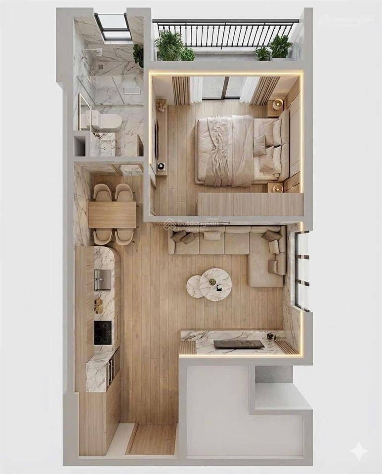 Bán cc 1pn 1wc ở trần bạch đằng, an khánh, 1,431 tỷ, 42,1m2, hot!