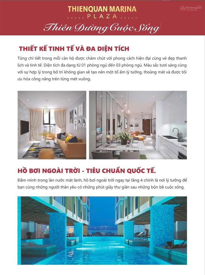 Căn hộ chung cư giá ưu đãi tại thiên quân marina plaza, 1,431 tỷ, 42,1 m2