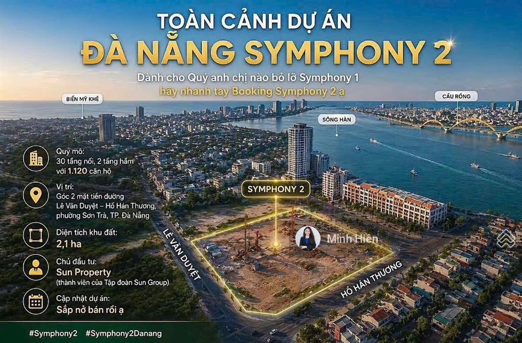 Chính thức nhận booking sun symphony 2  view trực diện sông hàn  pháo hoa quốc tế diff