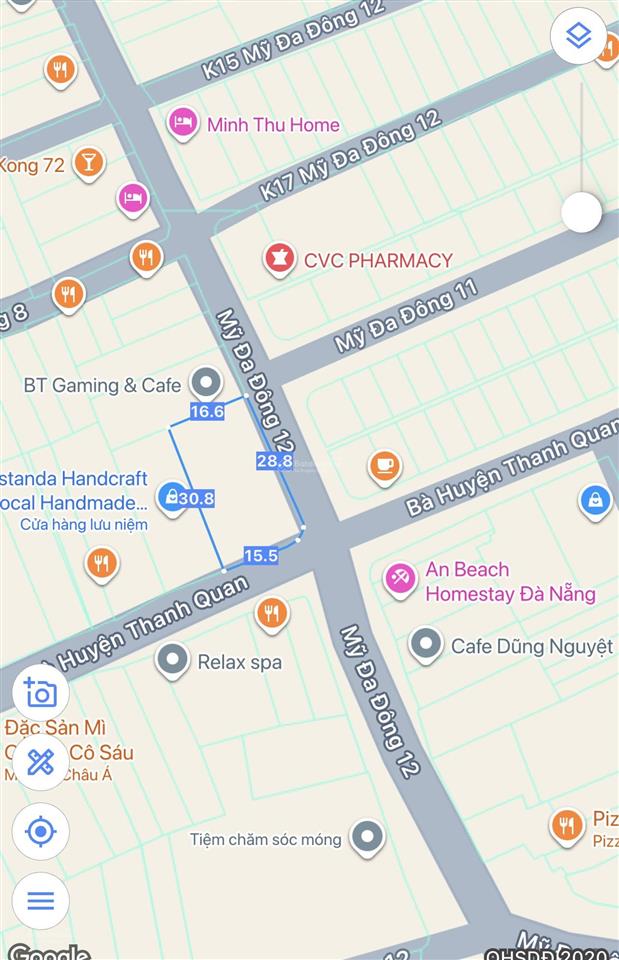 Chuyển nhượng lô góc đường mỹ đa đông 12 & bà huyện thanh quan, hàng limited. mặt tiền rộng 30m