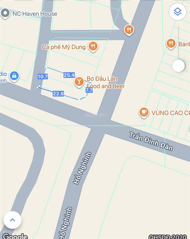 Chuyển nhượng lô đất góc 3 mặt tiền đường hồ nghinh & trần đình đàn cách biển 300m