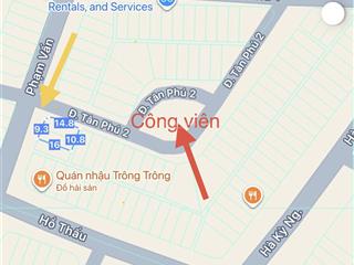 Chuyển nhượng đất lô góc 2 mặt tiền đường phạm vấn & tân phú 2  giá đầu tư