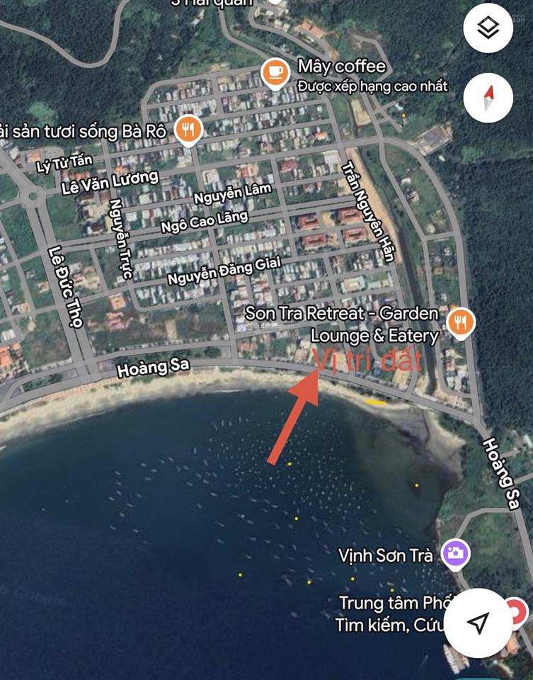 Chuyển nhượng đất mặt tiền biển rộng 23m đường hoàng sa. đã có chủ trương xây dựng