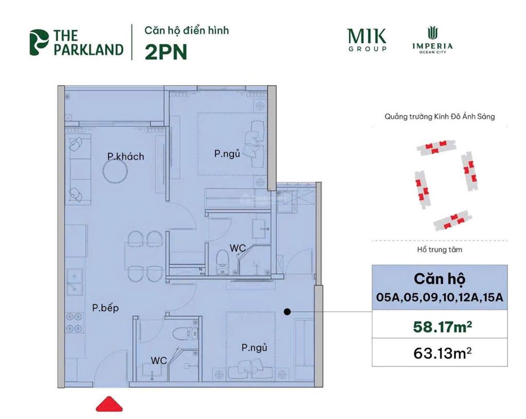Mua bán trực tiếp cdt mik, căn 2n  2wc the parkland, giá chỉ nhỉnh 3 tỷ
