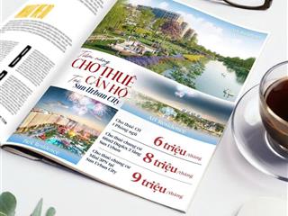 Cho thuê căn hộ 60m2 tại sun urban hà nam nhận nhà ở ngay