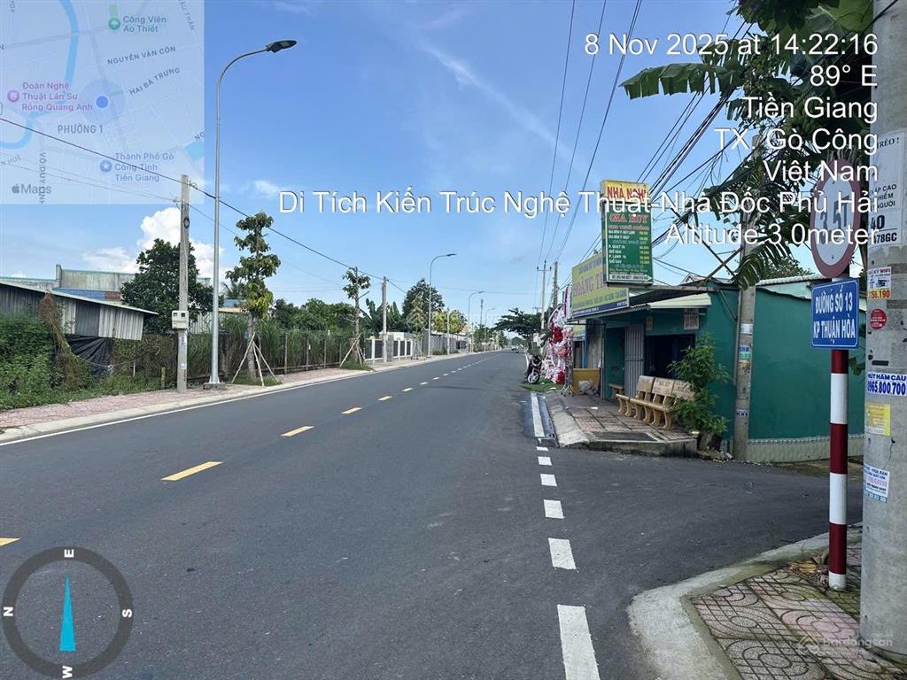 Bán đất tại nguyễn thìn, long thuận, tp. gò công, 1,8 tỷ, 268m2, hàng hot
