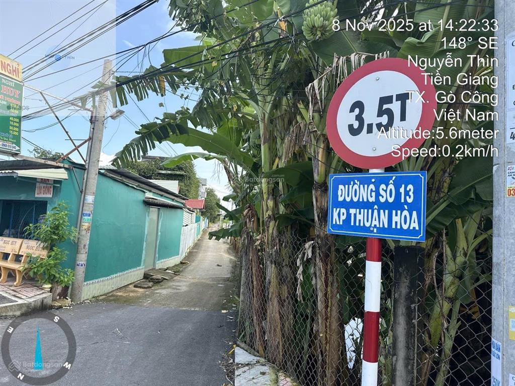 Bán đất tại nguyễn thìn, long thuận, tp. gò công, 1,8 tỷ, 268m2, hàng hot