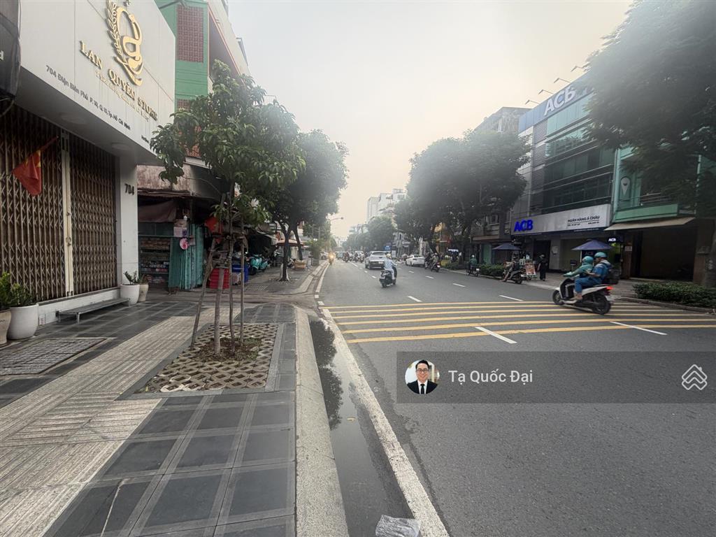 Quận 10  mt điện biên phủ  53,7m  17 tỷ  3 mặt thoáng  kinh doanh đa ngành