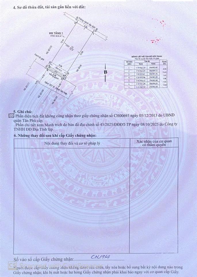 Chính chủ nhà bán 301/8 kênh tân hóa, hòa thạnh, q. tân phú
