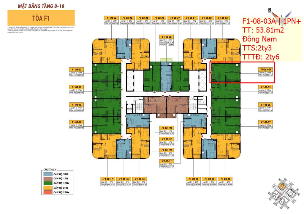Sun fours  nổi bật căn 1pn+ sân vườn 54m2 + 16m2, giá gốc cđt  hướng đông nam