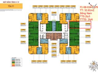 Sun fours tower  độc quyền căn 1pn+ 53.81m2, tặng sân vườn riêng 16m2, giá gốc cđt hướng đông nam