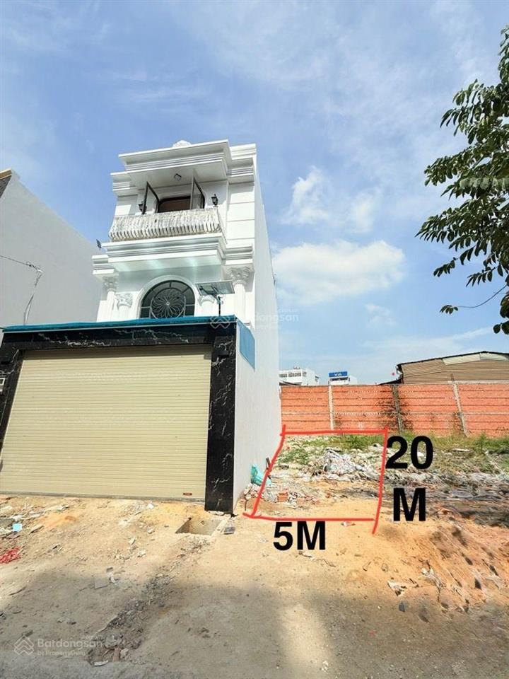 Lô đất 5 x 20 m xây 5 tầng dân trí cao khuôn đất đẹp vuông vức  100m2  ngang 5m