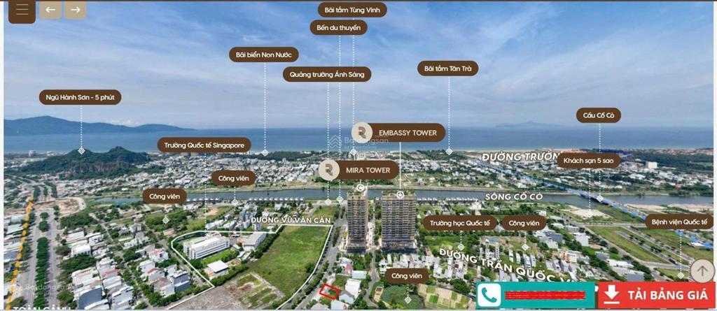 Chính chủ cần bán lô đất biệt thự đường song hào, đối diện trường quốc tế singapore