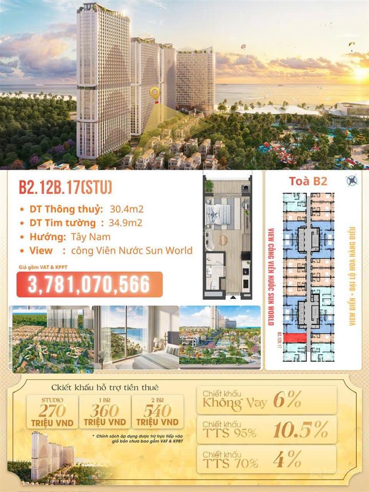Bán căn hộ biển full nội thất blanca city chỉ 2,9 tỷ
