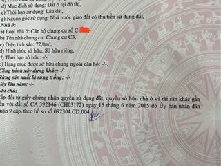 Bán chung cư chính chủ c3 man thiện