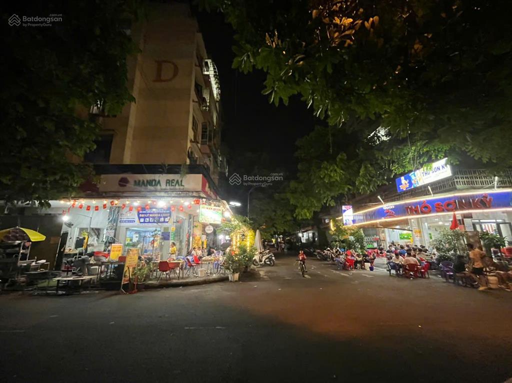 Chủ ngộp cần bán lô góc chung cư sơn kỳ trệt + lửng kinh doanh sung, 68m2, 2pn, giá 6,5 tỷ còn bớt