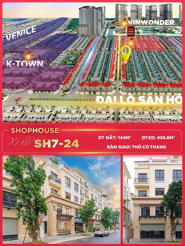 144m2  20 tỷ shophouse san hô ocean park 2 hàng mới cđt