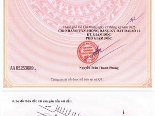 Có sổ rồi  xây nhà ngay! đất đẹp 4x17m phan văn hớn q12  4,65 tỷ