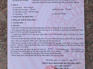 Bán nhà vườn 803m2 thổ cư 1/ đỗ văn dậy hóc môn  ngộp bank 6 tỷ