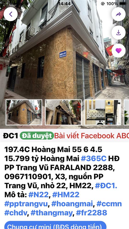 Bán nr tại phố bạch mai, 7,95 tỷ, 30m2, 3pn, 4wc, 5 tầng