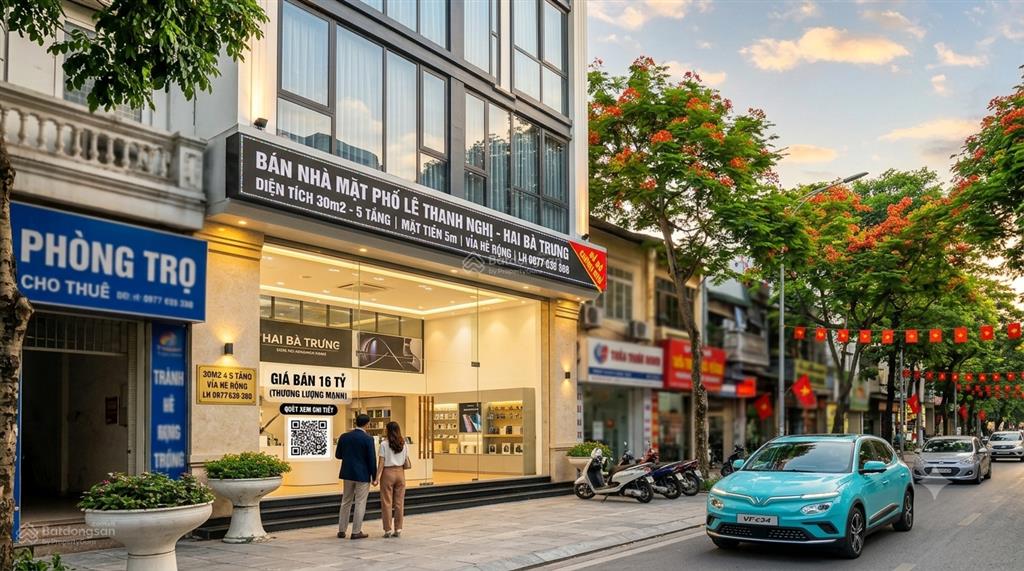 Bán nhà mặt phố lê thanh nghị, hai bà trưng 30m2, 5 tầng, giá 16 tỷ. mặt phố đầu tư hiếm