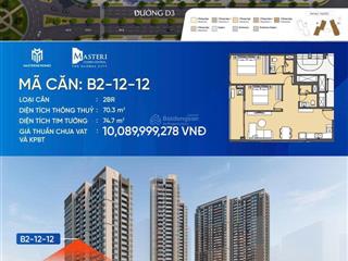 Tòa b2 2pn2wc diện tích 68m2 trực diện hồ bơi  8,873 tỷ all in sau chiết khấu thanh toán sớm