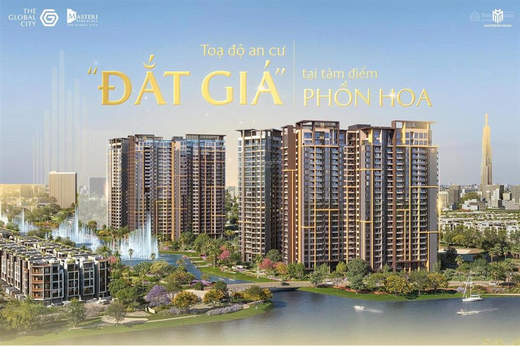 Với 8,746 tỷ  căn 2pn khu masteri park place  the global city, view nội khu  đóng giãn 2 năm