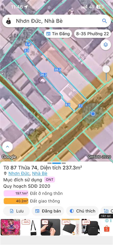 Mặt tiền lê văn lương nhà bè ngang khủng 7.5m, 208m2 công nhận, bank định giá 14.5 tỷ
