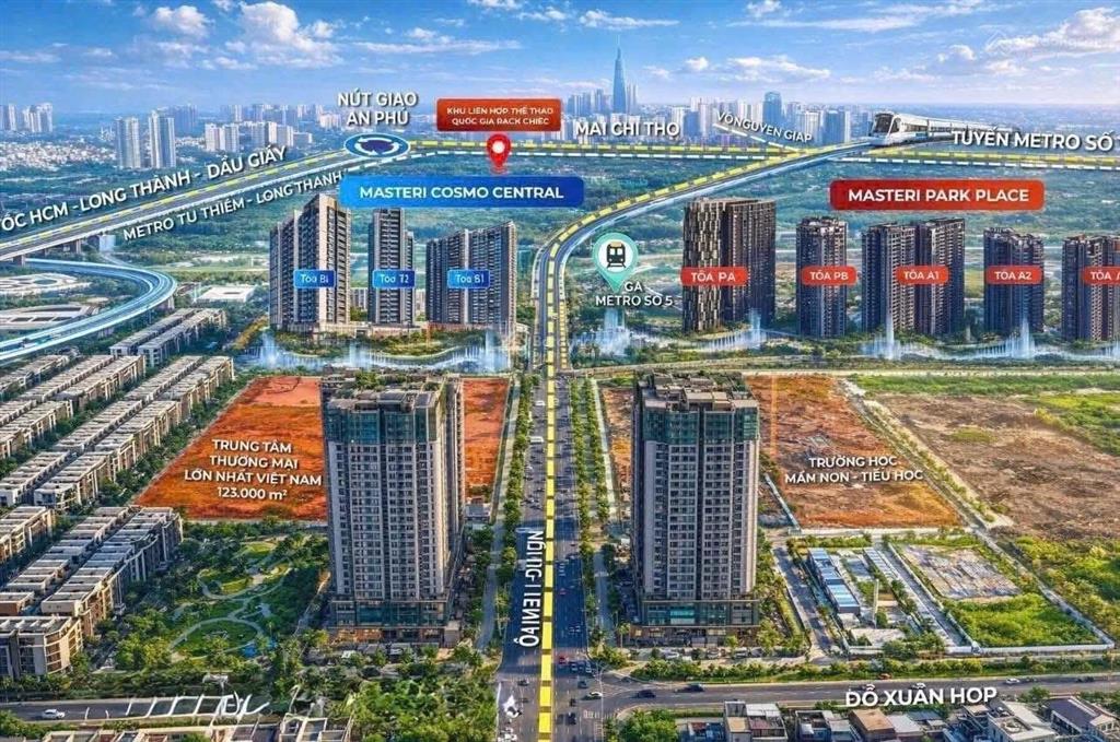Hot  bán 3pn masteri grand view, view sông, nhận nhà cuối 2026, tầng cao, đẹp xuất sắc