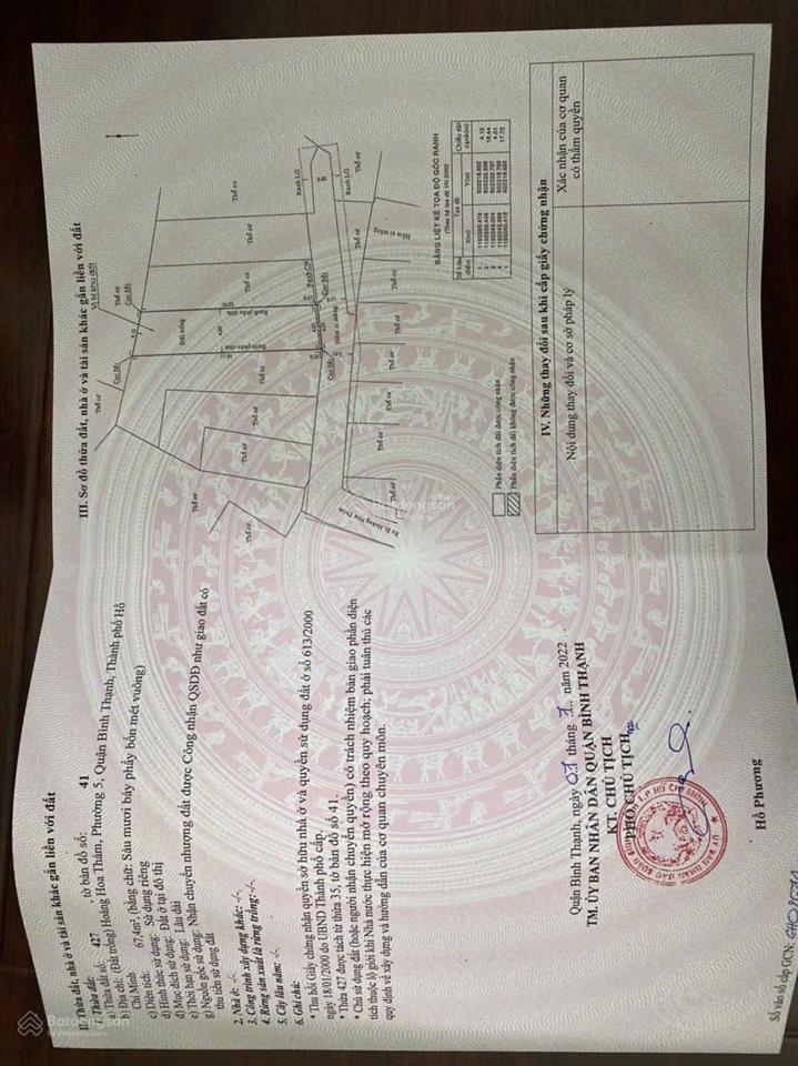 Bán đất tại hoàng hoa thám, 9 tỷ vnd, 68 m2, bình thạnh, tp.hcm