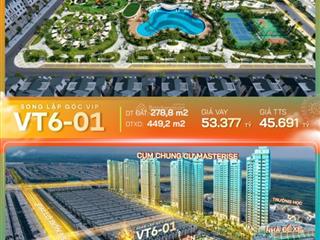 Căn góc vườn hoa giá 164 tr/m2 siêu rẻ tại vin 3