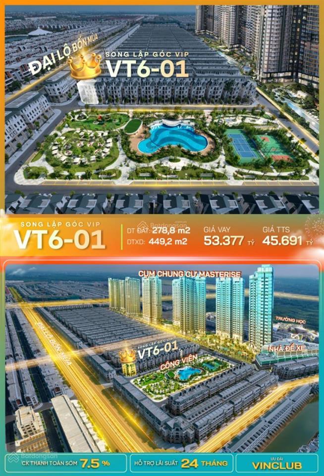 Đơn lập vịnh tây góc vt601 279m2 giá 163tr/m2 siêu rẻ