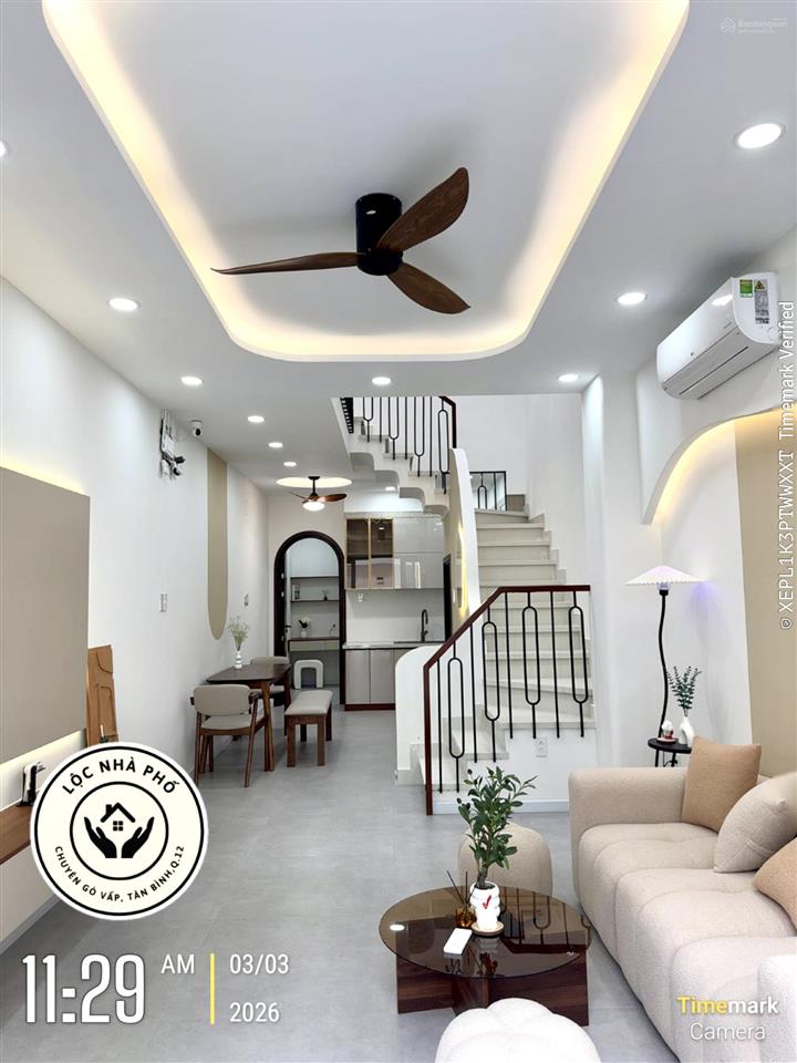 60m2, bán nhà đẹp 3pn, 2 tầng, hẻm 4m, 1/quang trung, p10 gò vấp, 6 tỷ 15 (ngay vincom)