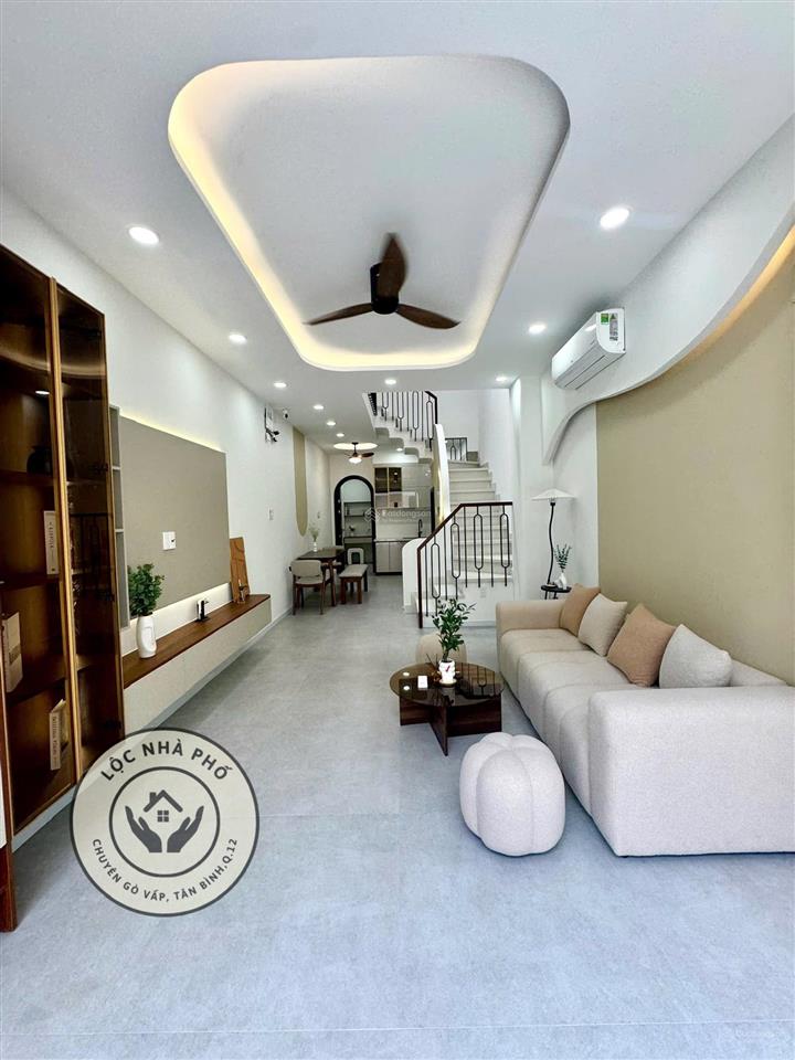 60m2, bán nhà đẹp 3pn, 2 tầng, hẻm 4m, 1/quang trung, p10 gò vấp, 6 tỷ 15 (ngay vincom)