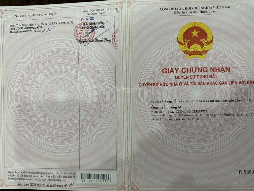 Bán kho, nhà xưởng 109 thạnh xuân 22, quận 12, 25 tỷ, 922 m2, 80m2 thổ cư, dòng tiền 30tr/tháng