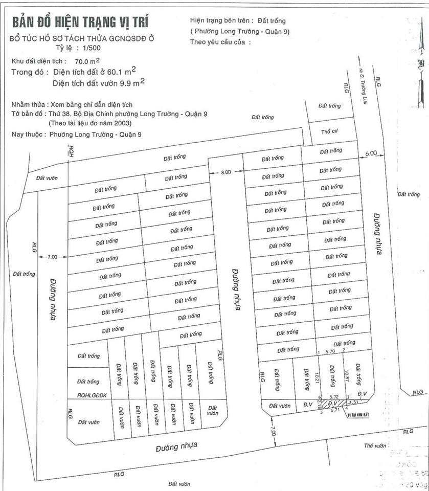 Chính chủ bán đất ngang 5.7m phường long trường tphcm