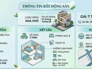 Nhà đẹp 3 tầng 78m2( 4 x 20m) 3pn hẻm xe hơi an dương vương q8 ngay võ văn kiệt giá 7 tỷ nhỉnh