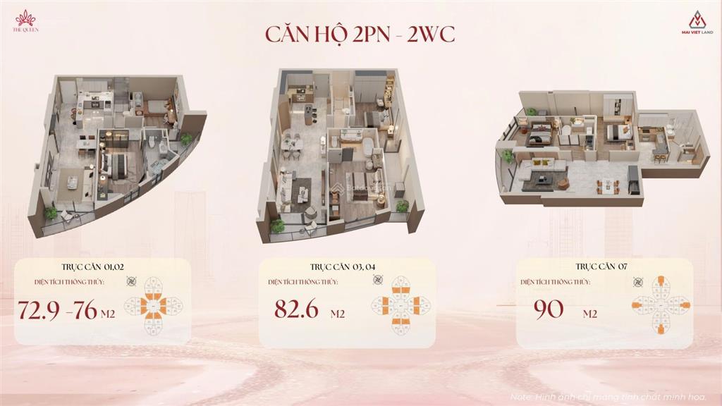 Bán nhanh the queen căn hộ 2 ngủ 8 tỷ,  có hỗ trợ vay