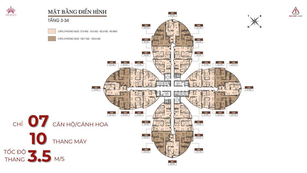 Bán nhanh the queen căn hộ 2 ngủ 8 tỷ,  có hỗ trợ vay
