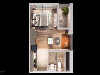 Bán gấp quỹ thưởng căn studio tầng 18 view thoáng mát vĩnh viễn full 2,1 tỷ, tặng 1 chỉ vàng