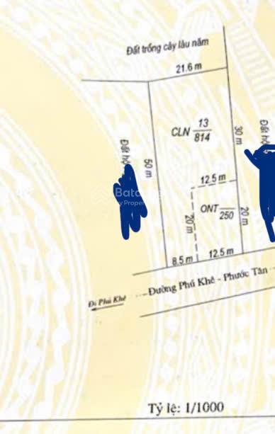 Bán lô đất tại hòa tâm, đông hoà, phú yên, ngang 20m, tổng diện tích 1100m², có 250m² thổ cư